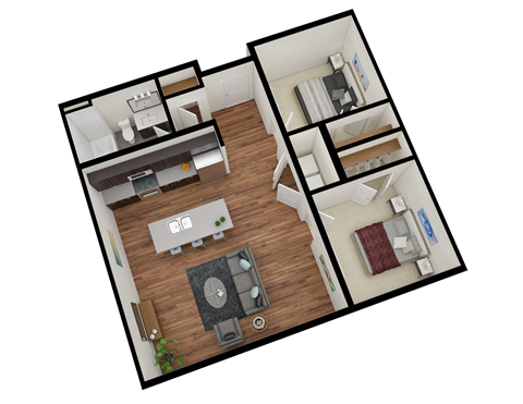 2 Bed 1 Bath
